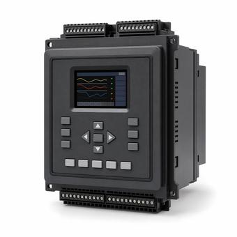 A protective relay with a display and keypad