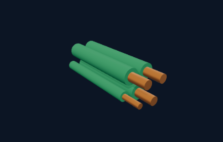 Insulated copper conductors with stripped ends, the subject of the voltage-drop and ampacity calculators