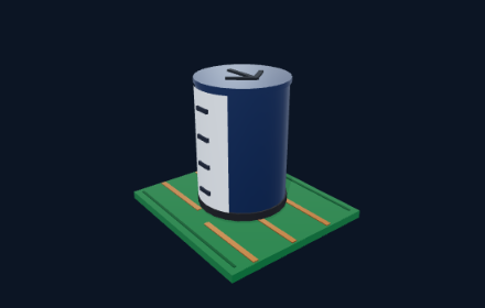 An electrolytic capacitor with its polarity stripe